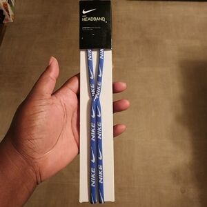 Nike Dri-Fit Stretchy Headband - Blue/White NEW
